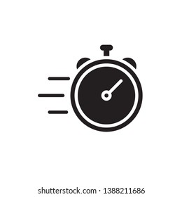 Fast Time Icon Vector Glyph Style