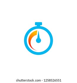 fast time icon vector in minimalist style. stopwatch icon design