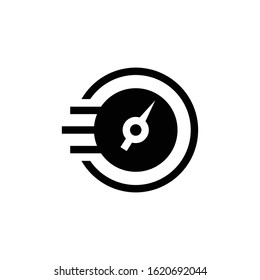 Fast time icon vector. Fast time symbol. Solid style sign for mobile concept and web design.