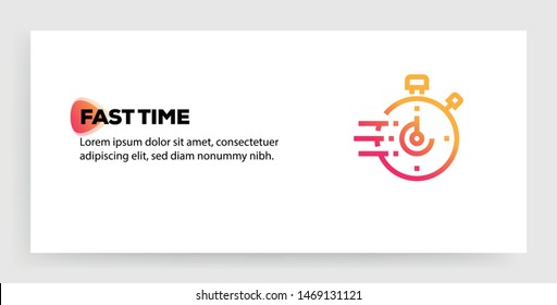 FAST TIME AND ILLUSTRATION ICON CONCEPT