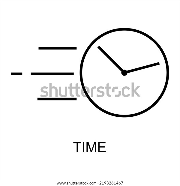 Fast\
time line icon. Time symbol design. Fast time sign Speed ​​clock\
symbol urgency, deadline, time control vector\
icon