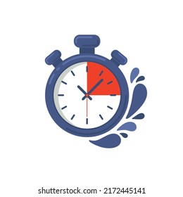 Fast time logo, stop clock speed concept, fast delivery, express and urgent services, deadlines and delay