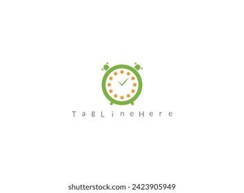 Fast time logo, stop watch speed concept.