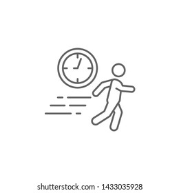 Fast, time management icon. Element of time management icon. Thin line icon for website design and development, app development