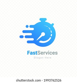 fast time services logo vector graphic design