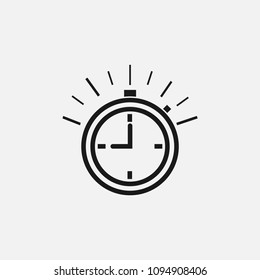 Fast time sign. Time icon on white background. Vector illustration. Eps 10.