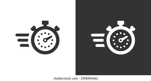 Fast Time Sign Icon Vector