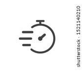 Fast time simple outline icon.