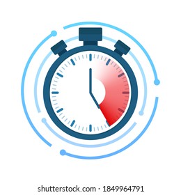 Fast time. Stopwatch icon. Time management. Vector stock illustration.