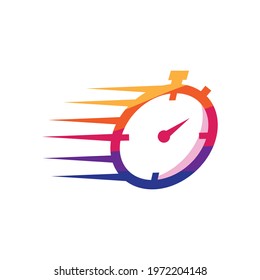 Fast time vector logo design element