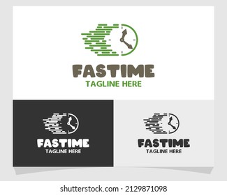 fast time vector logo design template