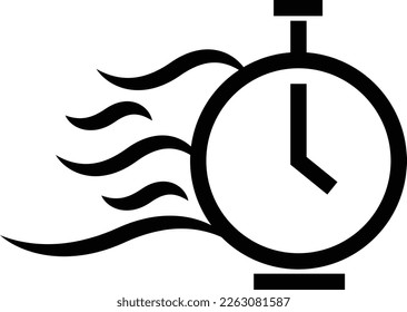 Fast timer flat icon  for graphic resources