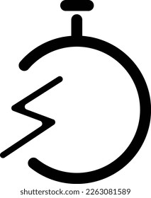 Fast timer flat icon  for graphic resources
