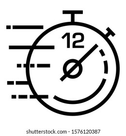 Fast Timer Shipment Delivery Vector Icon Series