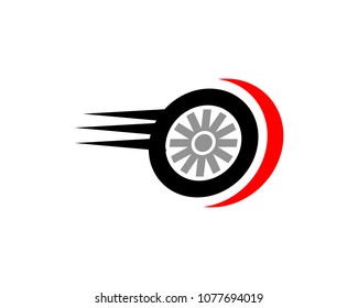 Fast Tire Icon Vector Logo Template Illustration Design