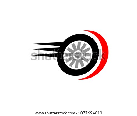 Fast Tire Icon Vector Logo Template Illustration Design
