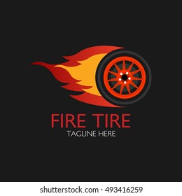 Fast Tire Logo Template Design. Vector illustration