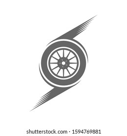 Fast Tire logo vector icon illustration design template