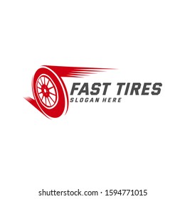 Fast Tire logo vector icon illustration design template