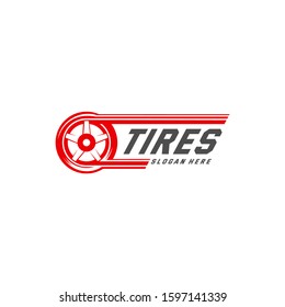 Fast Tire logo vector icon illustration design template