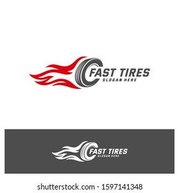 Fast Tire logo vector icon illustration design template