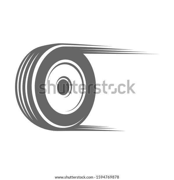 Fast\
Tire logo vector icon illustration design\
template