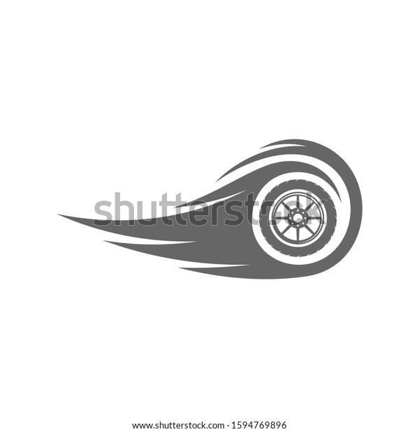 Fast\
Tire logo vector icon illustration design\
template