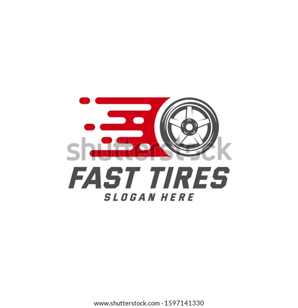 Fast Tire logo vector icon illustration design template