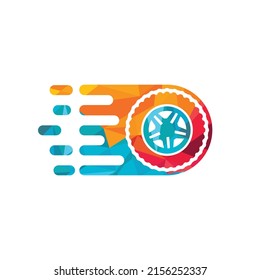 Fast tire vector logo design. Tire store logo design concept.