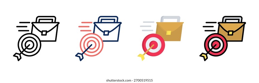 Ícone Fast Track definir coleção de vários estilos