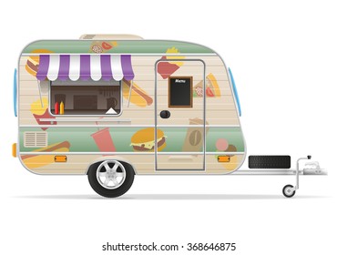 fast trailer vector illustration isolated on white background