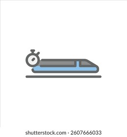 Fast Train filled outline icon. Fast Train color line illustration.