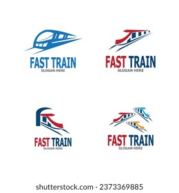 Fast Train icon Logo Vector Template 