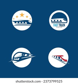 Fast Train icon Logo Vector Template 