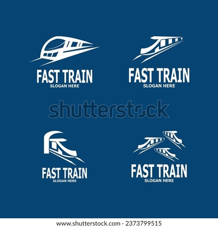 Fast Train icon Logo Vector Template 