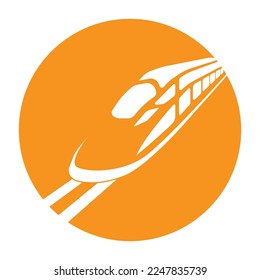 diseño de ilustración de vector de icono de tren rápido