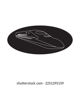 fast train icon vector illustration symbol design