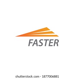 Diseño plano del logotipo de la ilustración del tren rápido