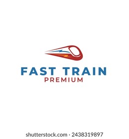Fast Train Logo Design Concept Vector Illustration