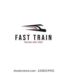 Fast Train Logo Design Concept Vector Illustration