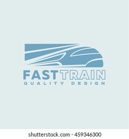 Fast train logo design graphic illustration modern style quality art