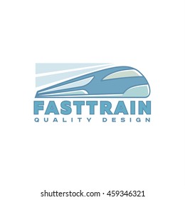Fast train logo design graphic illustration modern style quality art