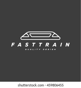 Fast train logo design graphic illustration modern style quality art