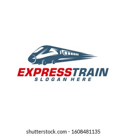 Fast train logo design vector template, Creative design, icon symbol