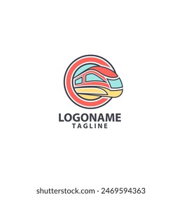 fast train logo design vector