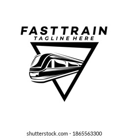 fast train logo icon vector silhouette isolated for transport and travel company