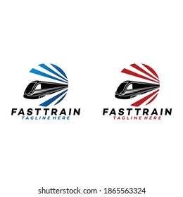 fast train logo icon vector silhouette isolated for transport and travel company