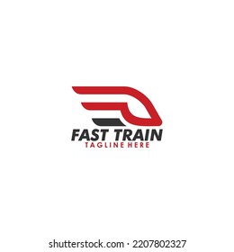 Fast train logo icon vector isolated