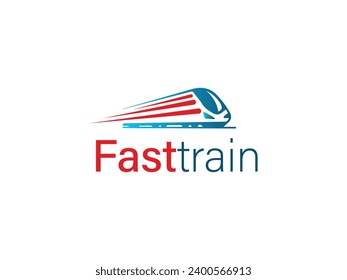 Fast train logo icon vector design template