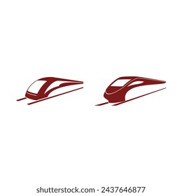 Fast train set illustration design vector
